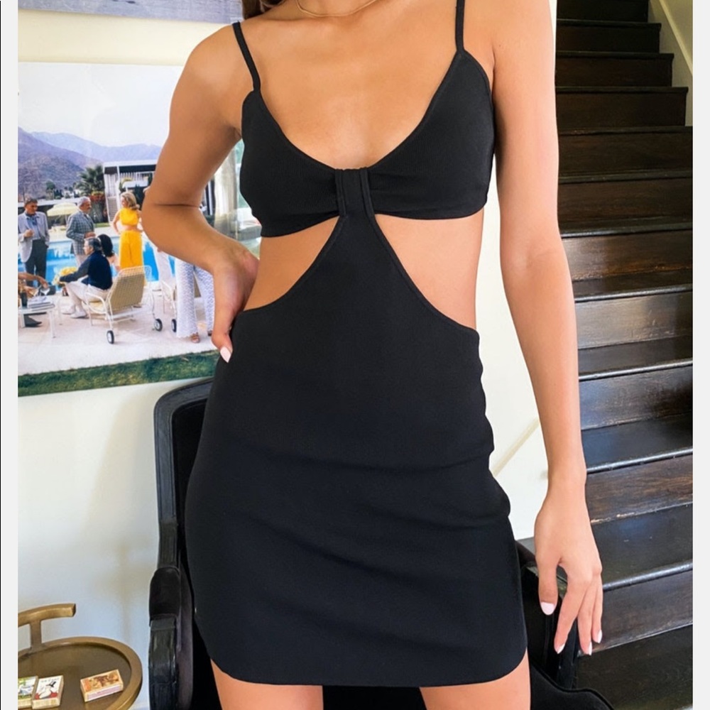Black mini dress